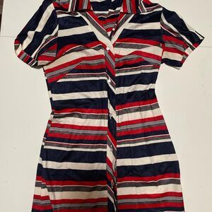 70s Striped Mini Dress
